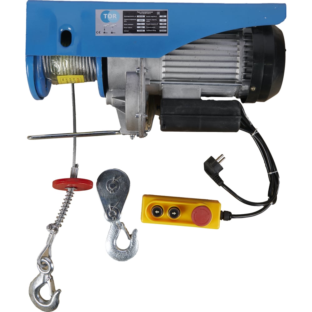 Изображение товара Электрическая таль TOR PA 500/1000 кг с пультом управления и кареткой