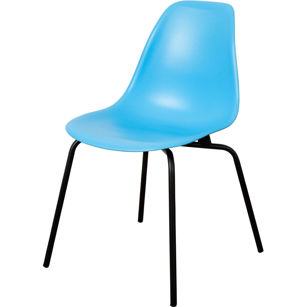 Изображение товара Комплект пластиковых стульев DERSTUHL Elegant Black Eames голубой 2 шт