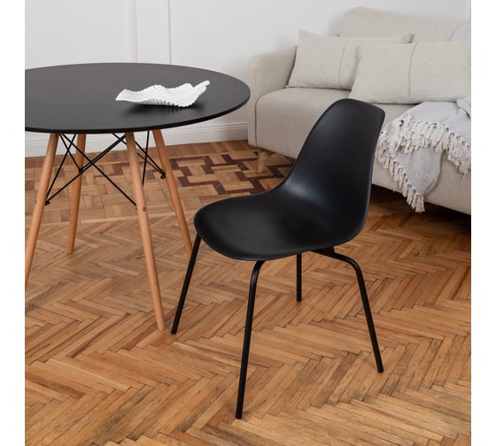 Изображение товара Комплект стульев пластиковых DERSTUHL 2 шт Elegant Black Eames, Черный, DSL038.010.2