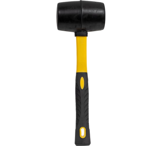 Изображение товара Киянка резиновая HORTZ 450 грамм, черная с фиберглассовой ручкой 1133234