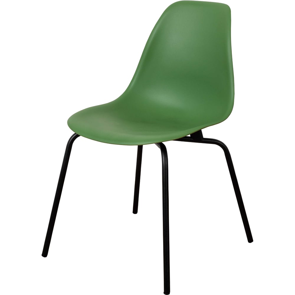 Изображение товара Стул пластиковый DERSTUHL Elegant Black Eames в темно-зеленом