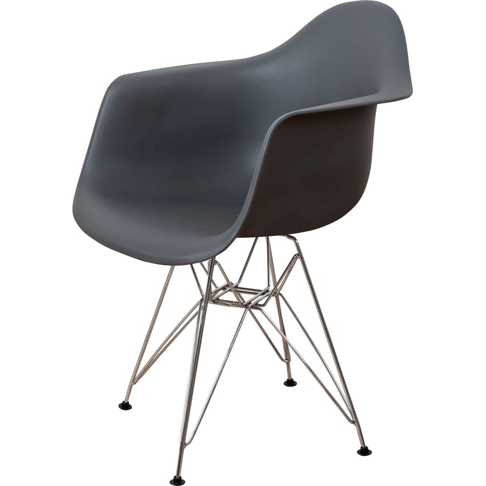 Стул-кресло DERSTUHL Chrom Eames в темно-сером цвете представляет собой современное решение для интерьера. Комплект из четырех стульев выполнен с использованием прочного металлического каркаса с хромированным покрытием, что обеспечивает надежность и долговечность конструкции. Сиденье и спинка изготовлены из полипропилена, что делает их легкими и простыми в уходе. Прямоугольная форма сиденья и спинки обеспечивает комфорт и поддержку, а наличие подлокотников добавляет удобства при использовании. Высота сиденья составляет 420 мм, что подходит для большинства стандартных столов. Максимальная нагрузка на стул достигает 150 кг, что свидетельствует о его прочности. Габариты стула 600х580х820 мм позволяют ему гармонично вписаться в любое пространство, а современный стиль делает его универсальным решением для различных интерьеров.
