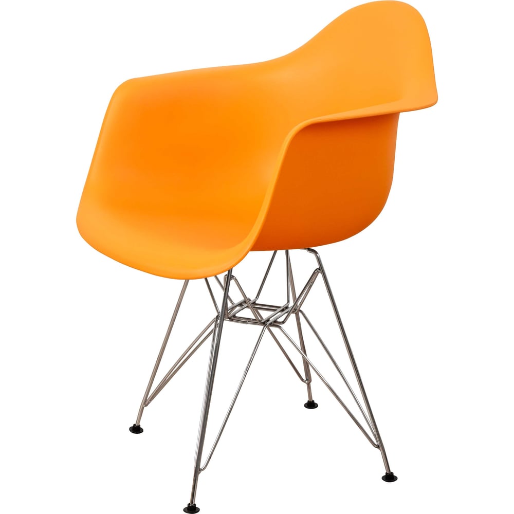 Стул-кресло DERSTUHL Chrom Eames в ярком желтом цвете станет стильным дополнением интерьера. Комплект из четырех стульев отличается современным дизайном и прочной конструкцией. Каркас из металла с хромированным покрытием обеспечивает надежность и долговечность, выдерживая нагрузку до 150 кг. Сиденье и спинка выполнены из полипропилена, что делает их легкими и простыми в уходе. Прямоугольная форма спинки и сиденья обеспечивает комфортное размещение, а наличие подлокотников добавляет удобства. Высота сиденья составляет 420 мм, что оптимально для большинства столов. Габариты стула 600х580х820 мм позволяют ему легко вписаться в любое пространство, а общий вес комплекта составляет 19 кг, что делает его достаточно мобильным.