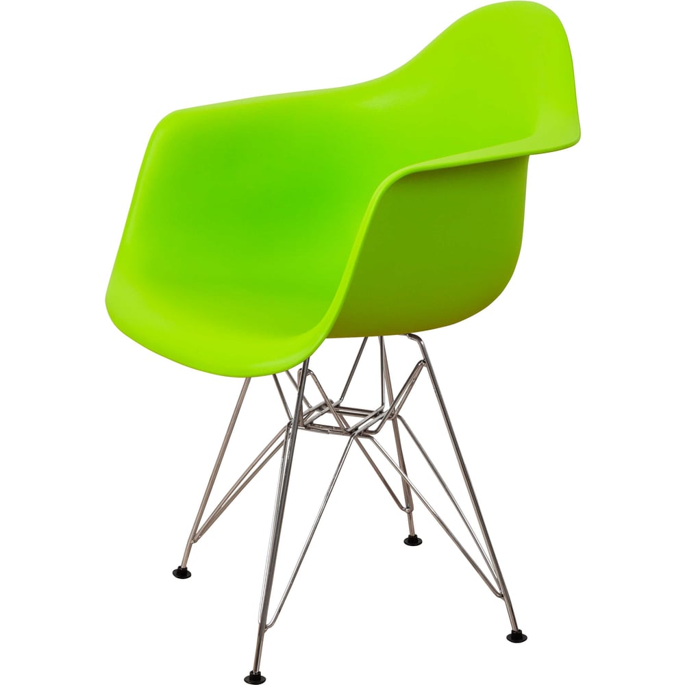Стул-кресло DERSTUHL Chrom Eames в салатовом цвете представляет собой современное решение для интерьера. Изготовленное из прочного металла, изделие обладает надежным хромированным каркасом, который выдерживает нагрузку до 150 кг. Сиденье и спинка выполнены из полипропилена, что обеспечивает долговечность и легкость в уходе. Прямоугольная форма спинки и сиденья способствует комфортной посадке, а наличие подлокотников добавляет удобства. Высота сиденья составляет 420 мм, что оптимально для большинства пользователей. Комплект включает четыре стула, что делает его идеальным выбором для обустройства обеденной зоны или гостиной. Габариты каждого стула составляют 600х580х820 мм, что позволяет легко интегрировать их в любое пространство.