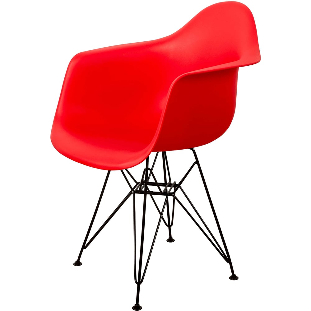 Стул-кресло DERSTUHL Black Eames в красном цвете представляет собой стильное и функциональное решение для интерьера. Комплект из четырех стульев выполнен в современном дизайне, который гармонично впишется в любое пространство. Каркас из прочного металла обеспечивает надежность и долговечность, выдерживая нагрузку до 150 кг. Сиденье и спинка изготовлены из полипропилена, что делает их легкими и удобными в уходе. Прямоугольная форма спинки и сиденья обеспечивает комфортное положение во время сидения. Высота стула составляет 820 мм, что подходит для стандартных столов. Черный каркас и красная обивка создают яркий контраст, придавая изделию элегантный вид. Подлокотники обеспечивают дополнительный комфорт, а компактные габариты 600х580х820 мм позволяют легко разместить стулья в любом помещении.