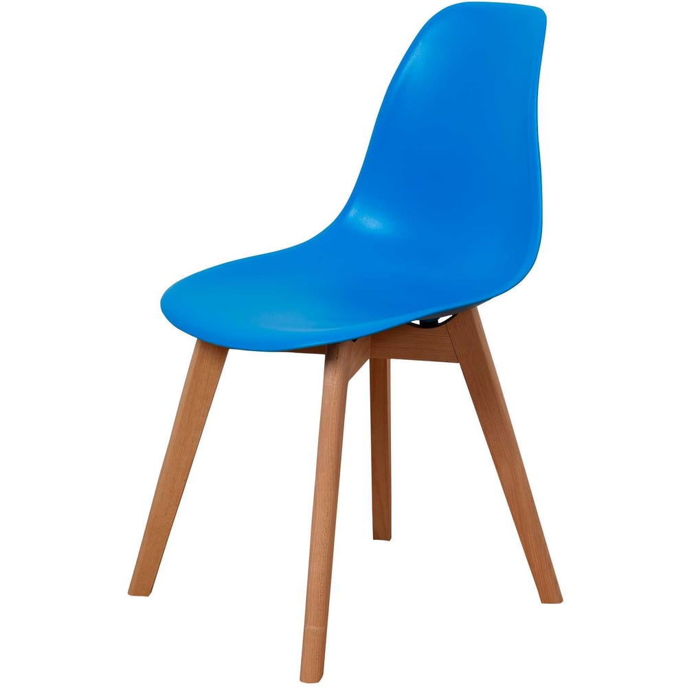 Изображение товара Пластиковый стул DERSTUHL Grand Wood Eames синий, современный дизайн, надежный материал