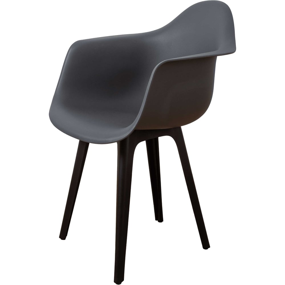 Стул-кресло DERSTUHL Plast Eames в темно-сером цвете представляет собой современное решение для интерьера. Этот комплект из четырех стульев отличается стильным дизайном и прочной конструкцией. Каркас выполнен из пластика, что обеспечивает легкость и устойчивость, а сиденье и спинка из полипропилена гарантируют долговечность и комфорт. Прямоугольная форма спинки и сиденья способствует удобной посадке, а наличие подлокотников добавляет дополнительный комфорт. Стул выдерживает нагрузку до 150 кг, что делает его подходящим для большинства пользователей. Высота стула составляет 820 мм, что обеспечивает оптимальную посадку за столом. Темно-серый цвет обивки и черный каркас создают элегантный и универсальный внешний вид, который легко впишется в любой современный интерьер.