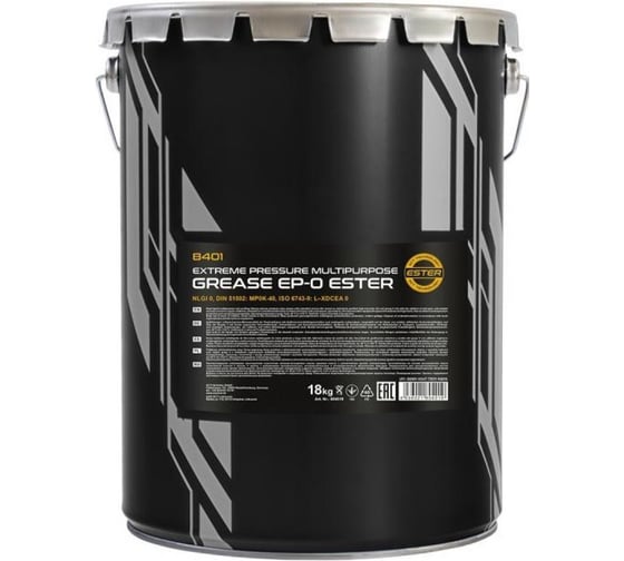 Изображение товара Пластичная противозадирная смазка MANNOL EXTREME PRESSURE MULTIPURPOSE GREASE EP0 ESTER 18 кг 840118