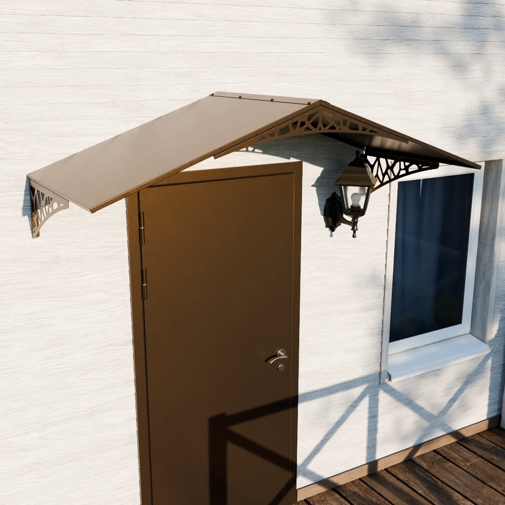 Изображение товара Козырек АрсеналЪ двускатный стальной лист Классик+ шоколад