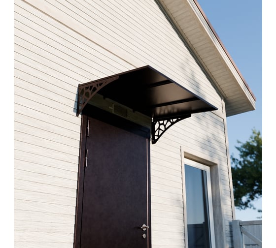 Изображение товара Козырек АрсеналЪ стальной лист LOFT коричневый (дом, дача, дверь, крыльцо) серия ARSENAL AVANT мод. . AR18K1118H9-06