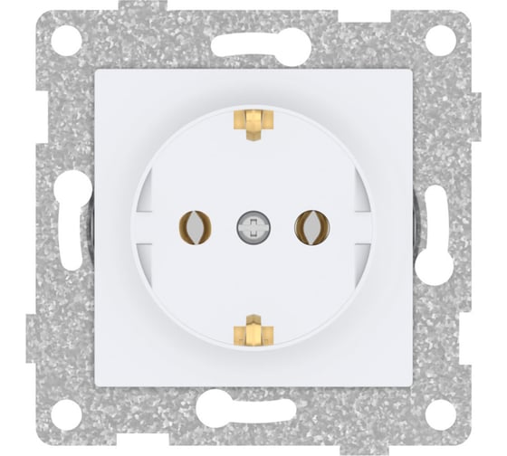 Изображение товара Механизм розетки 1-ой GUSI Electric GUSI Ugra с/з, скрытая установка, белый С11Р3-001