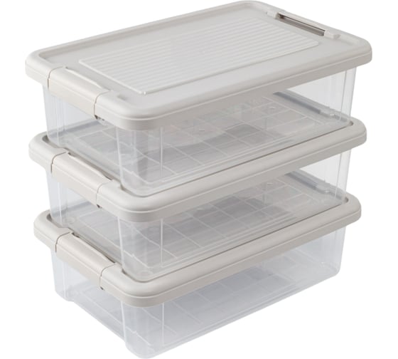 Изображение товара Набор коробок для хранения HOBBY LIFE STORMAX INFINITY 3 шт., 6 л HL021335