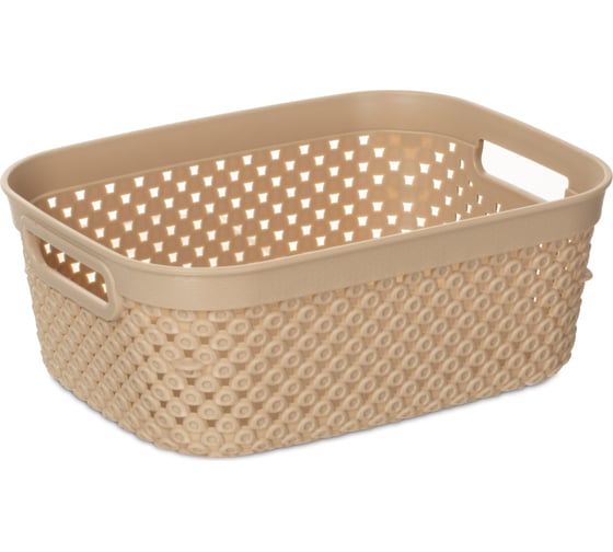 Изображение товара Корзина HOBBY LIFE DIAMOND латте, 18.3х14х7 см, с ручками HL041276L