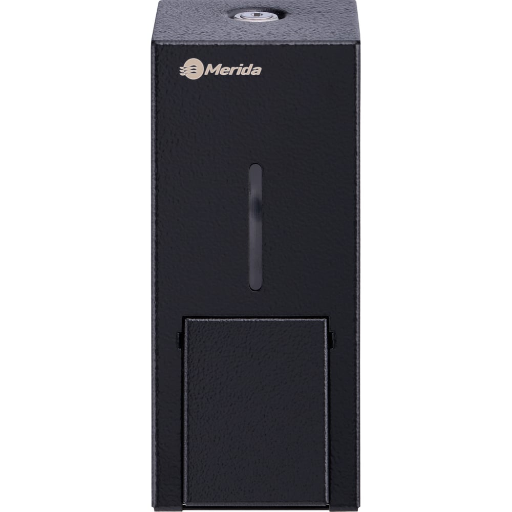 Изображение товара Дозатор для жидкого мыла Merida STELLA R металлический, механический, наливной, черный, 500 мл DSC102.R