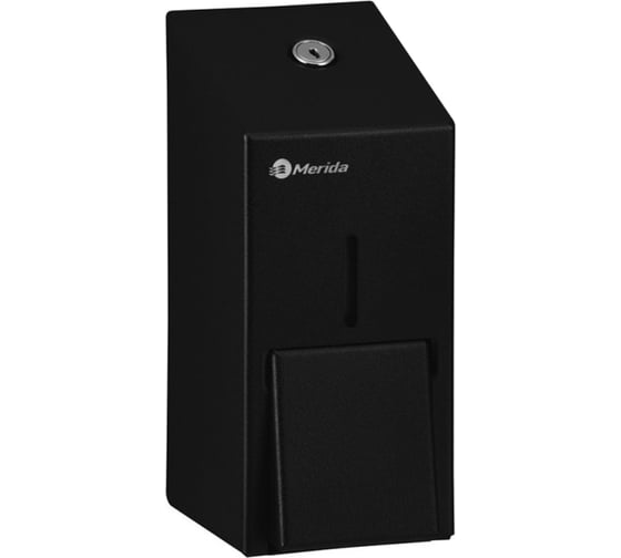 Изображение товара Дозатор для жидкого мыла Merida STELLA R металлический, механический, наливной, черный, 500 мл DSC102.R