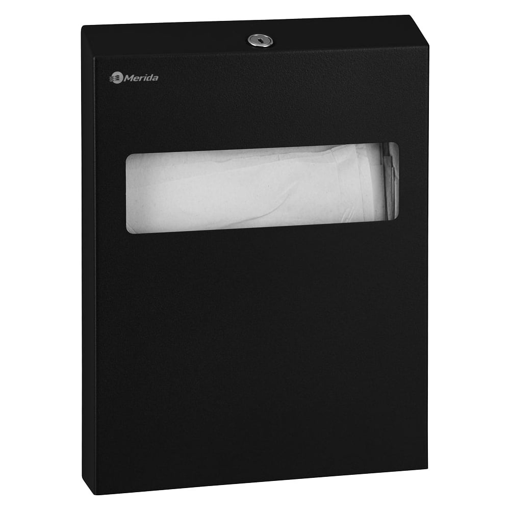 Изображение товара Диспенсер для покрытий на сиденье унитаза 1/4 сложения Merida STELLA R металлический, черный GSC001.R