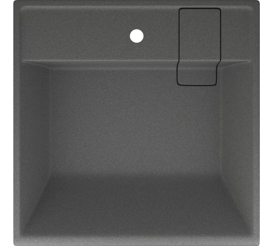 Изображение товара Раковина над стиральной машиной Bauedge BAU Stil кварцевая в комплекте с выпуском и кронштейнами, серый металлик MRY0002