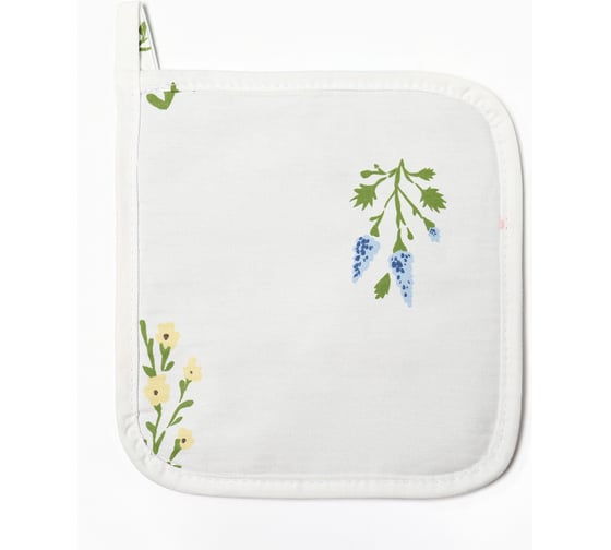 Изображение товара Прихватка Этель "Цветочек" 19x19 см, саржа 190 г/м2, 100% хлопок 10783182