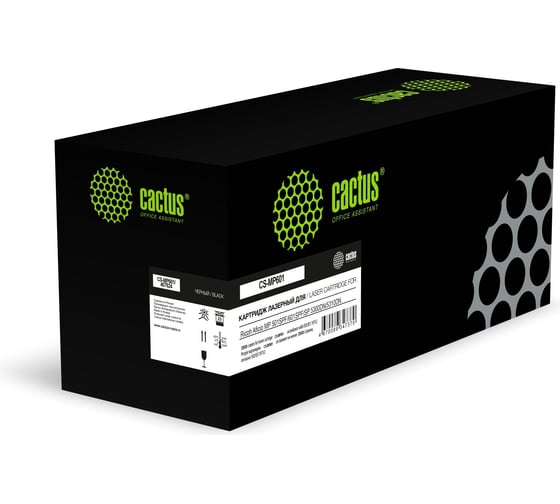 Изображение товара Картридж лазерный CACTUS CS-MP601 407824 черный 25000 страниц для Ricoh Aficio MP 501SPF/601SPF/SP 530 2065244
