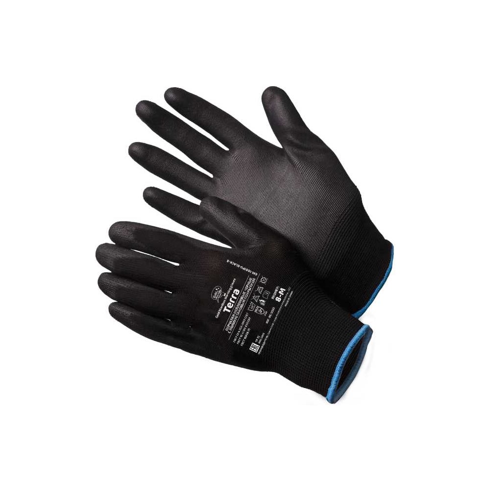 Изображение товара Перчатки GM1001PU-black-9 Нейлоновые с PU-покрытием L, черные Изображение товара Перчатки GM1001PU-black-9 Нейлоновые с PU-покрытием L, черные