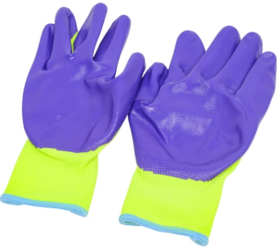 Изображение товара Нейлоновые перчатки XiViz с нитриловым покрытием, 12/240, размер 9 (L) GOLD MANIBUS GM1002N-9