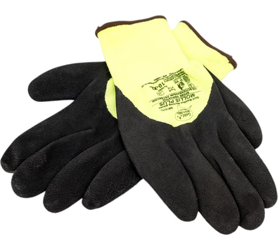 Изображение товара Нейлоновые перчатки Gold Manibus Mollis Plus с покрытием 3/4 вспененным латексом р.10 (XL) GM1011L-10