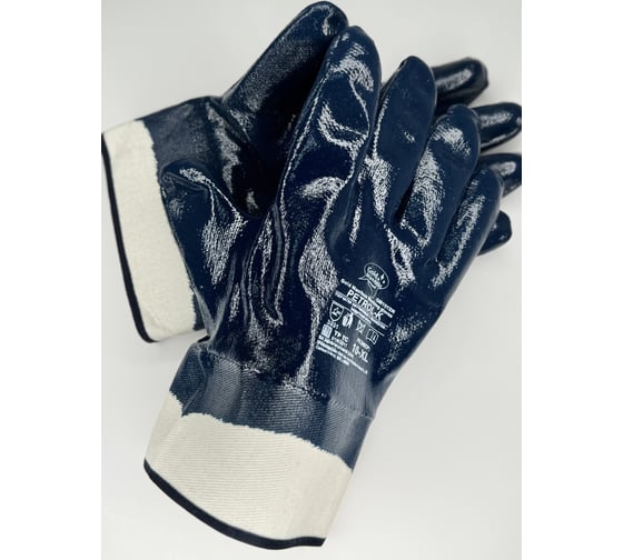 Изображение товара Нитриловые перчатки Gold Manibus Petrol-K с манжетом-защитная крага, р.10 (XL) 12/240 GM1012N-10