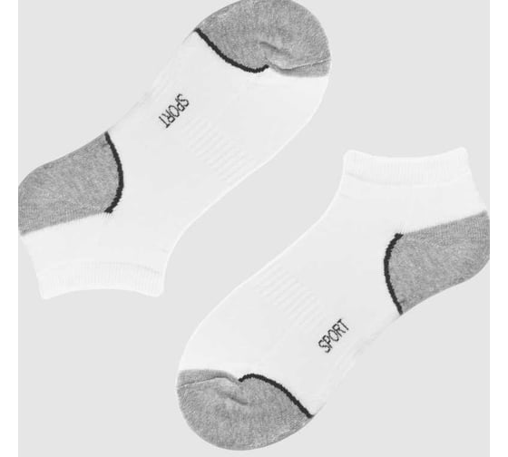 Изображение товара Носки мужские CHOBOT SNEAKER SPORT 42-91 2 пары, р-р 25-27, белый 1001330820100015082