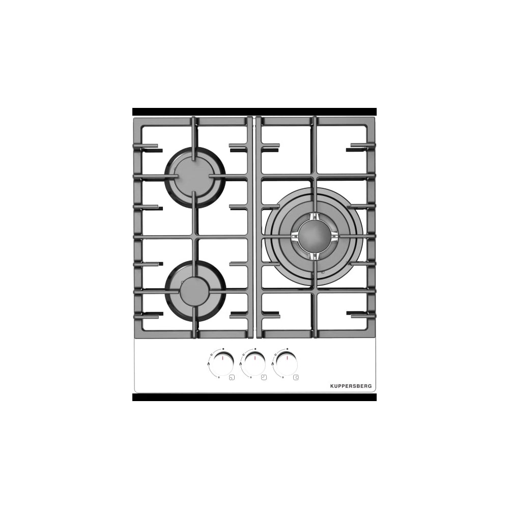 Изображение товара Газовая варочная панель KUPPERSBERG FG 46 W 8620 3 конфорки современный дизайн