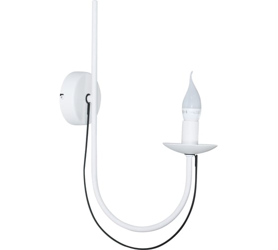 Изображение товара Светильник настенный ЭЛЕТЕХ "Астра" 511 белый муар черный муар НББ 01-60-188 Е14 _ИМ_  1005405424