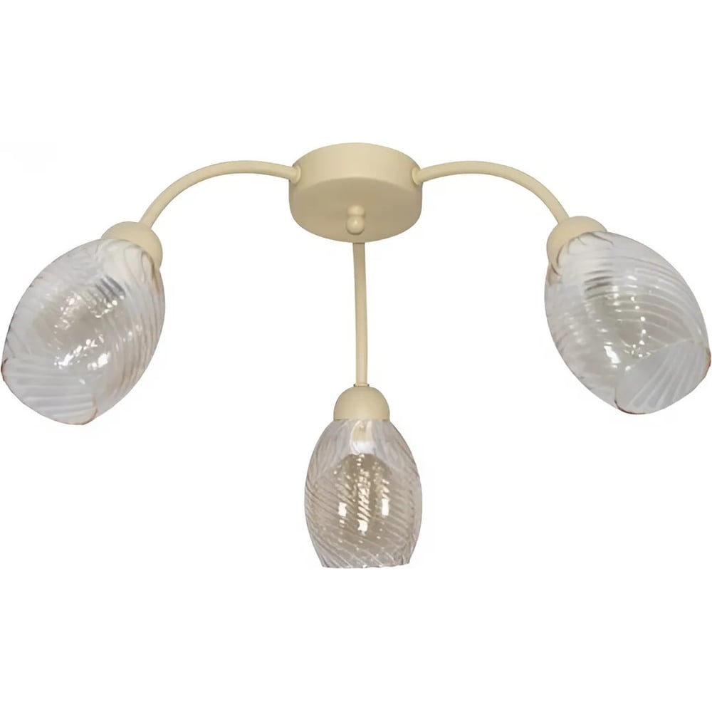 Изображение товара Потолочный светильник Валенсия 131 бежевый муар 3 лампы E14 современный стиль