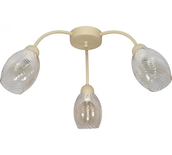 Изображение товара Светильник потолочный ЭЛЕТЕХ "Валенсия" 131 бежевый муар (Плафон 8264) НПБ 01-3x60-158 Е14 _ИМ_  1005405435