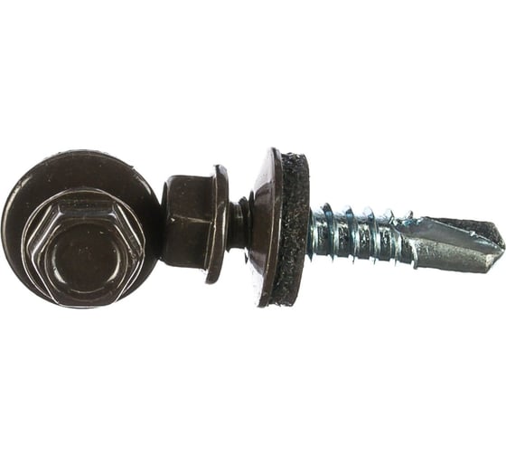 Изображение товара Cаморез кровельный Kenner 5,5x25 RAL8019, серо-коричневый, 3000 шт. ск55258019