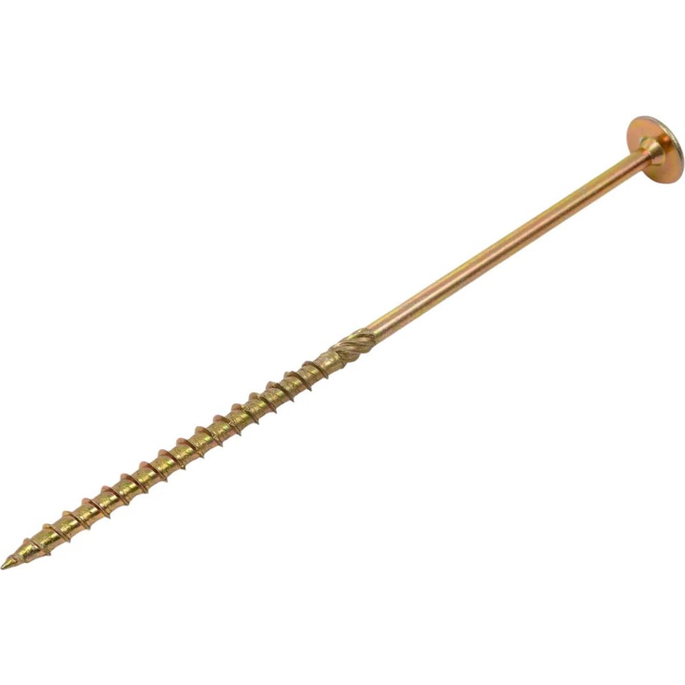 Изображение товара Саморез конструкционный INFIX 8x80 желтый цинк тарельчатый TX 40, 10 шт