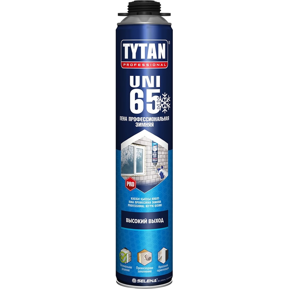 Изображение товара Профессиональная монтажная пена TYTAN Professional 65 Uni зимняя 750 мл для герметизации и утеплени