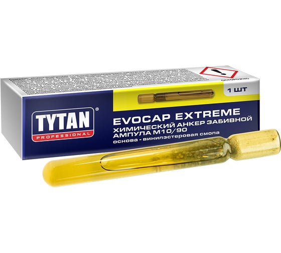 Изображение товара Анкер химический забивной TYTAN Professional Evocap Extreme M10/90, ампула 237111
