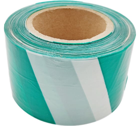 Изображение товара Лента оградительная UVE ЛО-250 бело/зеленая упаковка 5 шт. LO-250-wg-pack5