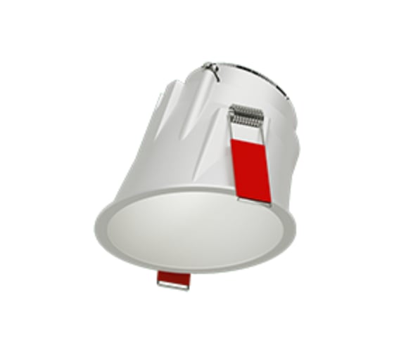 Изображение товара Рамка для модульного светильника VARTON FLEX 50 06 круглая встраиваемая утопленная 95x80мм RAL9010 кососвет для освещения стен V1-R0-00435-10007-2000000