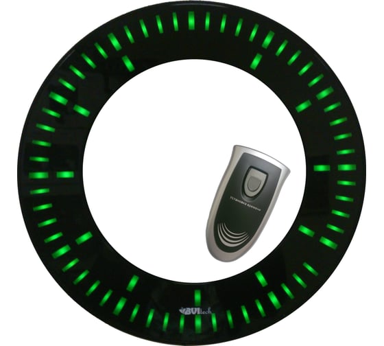 Изображение товара Настенные сетевые часы BVItech зеленый/черный BV-101GKx BV101GK