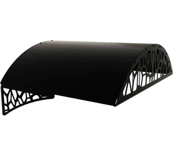 Изображение товара Козырек АрсеналЪ стальной лист Классик черный, арочный дом, дача, дверь, крыльцо серия ARSENAL AVANT мод. AR18K135959-06