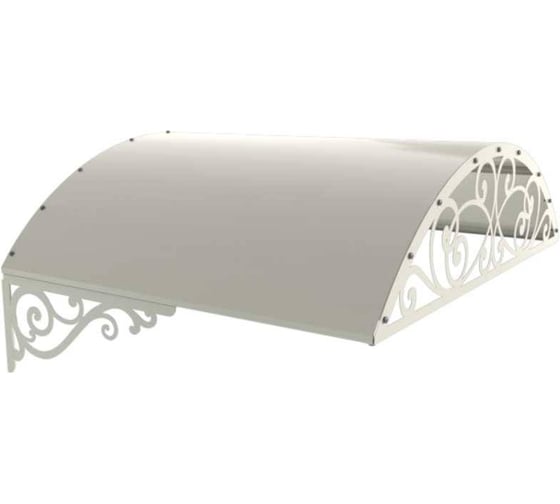 Изображение товара Козырек АрсеналЪ стальной лист Классик белый, арочный дом, дача, дверь, крыльцо серия ARSENAL AVANT мод. AR18K133I39-06