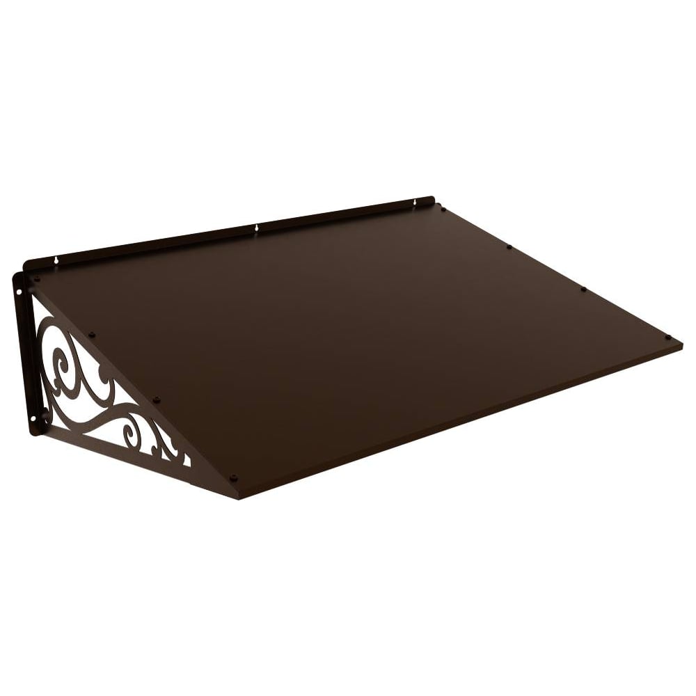 Изображение товара Козырек АрсеналЪ из стального листа Classic+ коричневый для дома и дачи 1100х770 мм