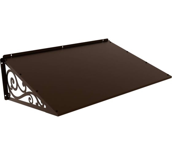 Изображение товара Козырек АрсеналЪ стальной лист Классик+ коричневый дом, дача, дверь, крыльцо серия ARSENAL AVANT мод. AR18K1B28H9-06