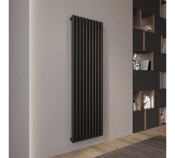 Изображение товара Радиатор Faberg Steelion 1 трубный, 50 мм диаметр, подключение - нижнее-правое, 10 секций, высота - 1800 мм, цвет - RAL9005 FB.702.1.1800.10.9005