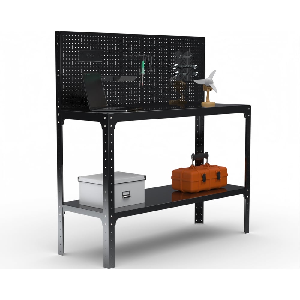 Изображение товара Стол-верстак ООО Металекс KIT 950x1300x400 мм с полкой и перфопанелью