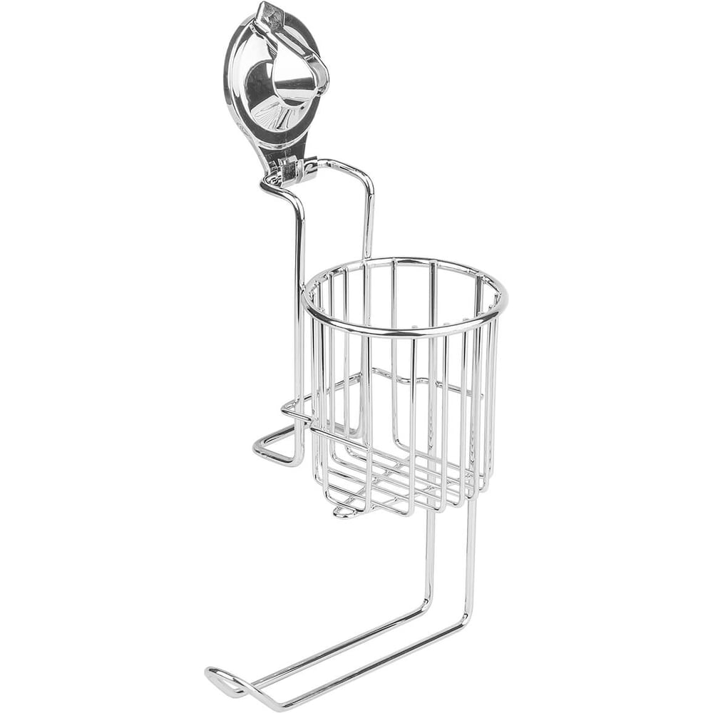 Изображение товара Держатель туалетной бумаги и освежителя на присоске SAKURA Air-lock хром 250x120x150 мм
