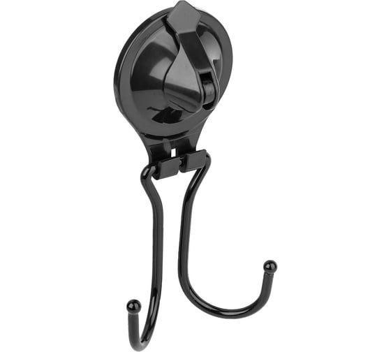 Изображение товара Крючок двойной на присоске (Air-lock) SAKURA UI-1002 150x50x80 мм, черный 037309