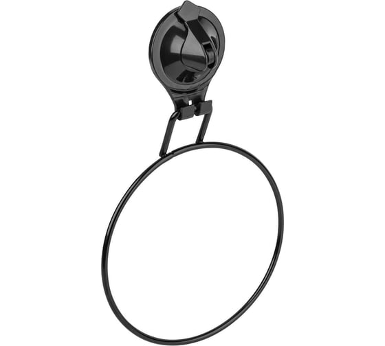 Изображение товара Кольцо для полотенец на присоске (Air-lock) SAKURA BI-3002 260x40x150 мм, черный 037307