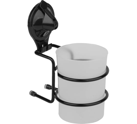 Изображение товара Стакан одинарный на присоске (Air-lock) SAKURA BI-1002 черный 037324