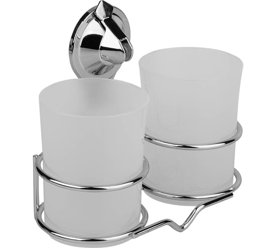 Изображение товара Стакан двойной на присоске (Air-lock) SAKURA BI-1001 хром 037114